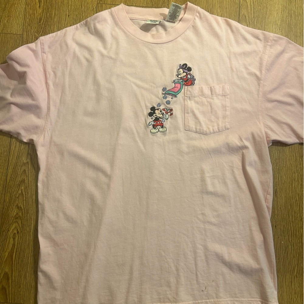 Disney Light Pink Short Sleeve Tee XXL Adult
